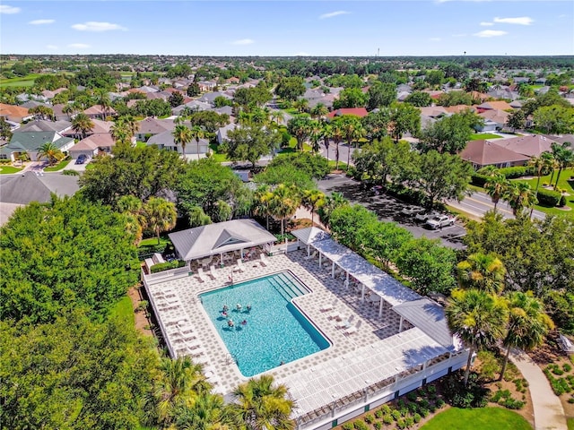 1254 Spartanburg Way, The Villages, FL 32162 - drone / aerial view of a pool area