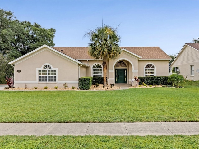 14322 Pine Cone Trl, Clermont, FL 34711 - view of front facade with a front yard and stucco siding