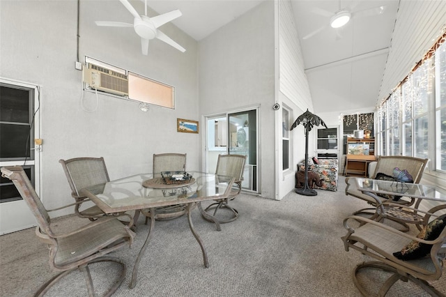 1752 Challenger Ave, Davenport, FL 33897 - sunroom / solarium featuring a towering ceiling, carpet floors, and a wall mounted air conditioner