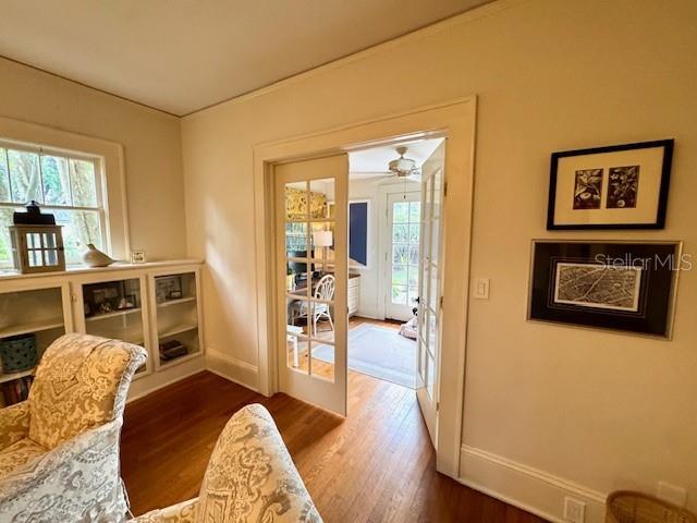 501 Richmond St, Orlando, FL 32806 - doorway featuring wood finished floors and a ceiling fan
