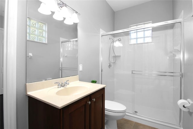 1441 Foxtail Ct, Lake Mary, FL 32746 - full bathroom with a shower stall, vanity, and tile patterned floors