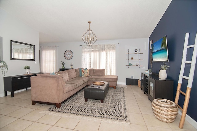1470 Daniels Cove Dr, Winter Garden, FL 34787 - living room featuring a chandelier and light tile patterned flooring