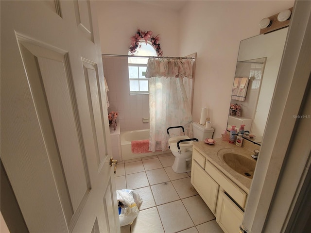 8603 Snowfire Dr, Orlando, FL 32818 - bathroom featuring vanity, tile patterned flooring, and shower / bath combo
