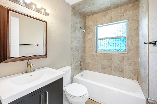 1204 Marie Ave, Apopka, FL 32703 - bathroom featuring vanity, shower / tub combination, and a textured wall