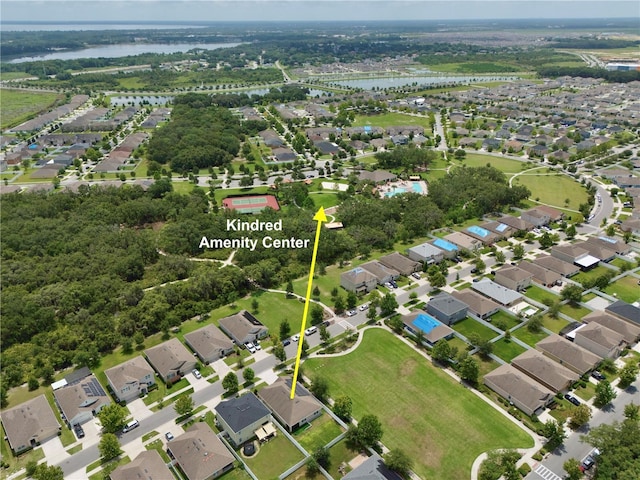 1565 Diamond Loop Dr, Kissimmee, FL 34744 - aerial overview of property's location featuring a large body of water and nearby suburban area
