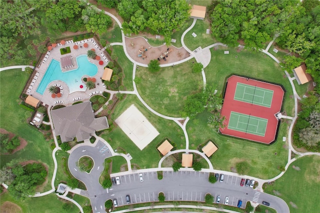 1565 Diamond Loop Dr, Kissimmee, FL 34744 - aerial view of property and surrounding area featuring a pool area