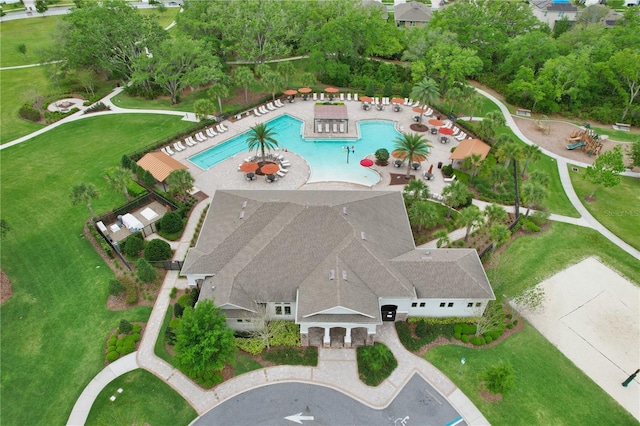 1565 Diamond Loop Dr, Kissimmee, FL 34744 - aerial view of property and surrounding area with a pool