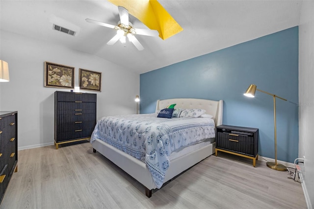 14566 Quail Trail Cir, Orlando, FL 32837 - bedroom with wood finished floors, vaulted ceiling, and ceiling fan