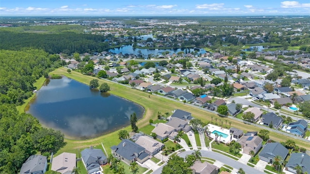 14566 Quail Trail Cir, Orlando, FL 32837 - aerial overview of property's location with a large body of water and nearby suburban area