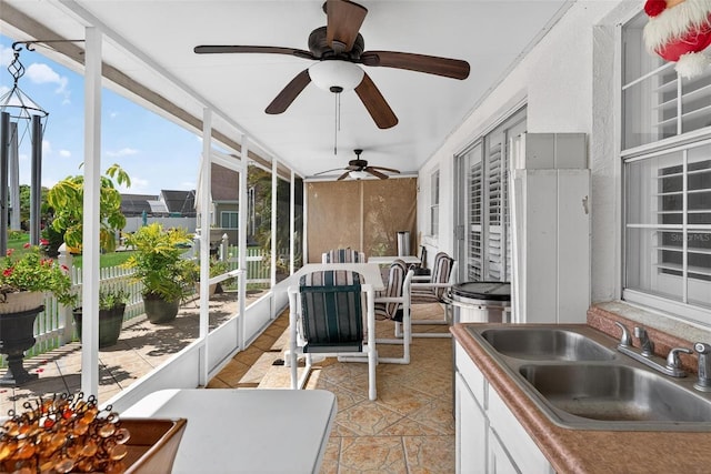 2076 Shannon Lakes Blvd, Kissimmee, FL 34743 - sunroom with healthy amount of natural light and ceiling fan