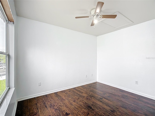 709 Orchid Dr, Davenport, FL 33897 - spare room with a ceiling fan and wood finished floors