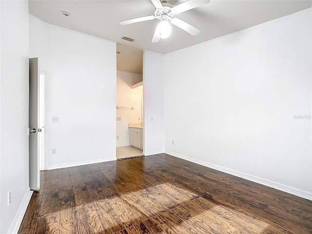 709 Orchid Dr, Davenport, FL 33897 - empty room featuring hardwood / wood-style floors and ceiling fan