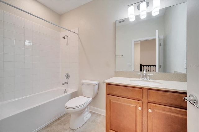 1246 Payne Stewart Dr, Davenport, FL 33896 - bathroom featuring vanity, washtub / shower combination, and tile patterned flooring