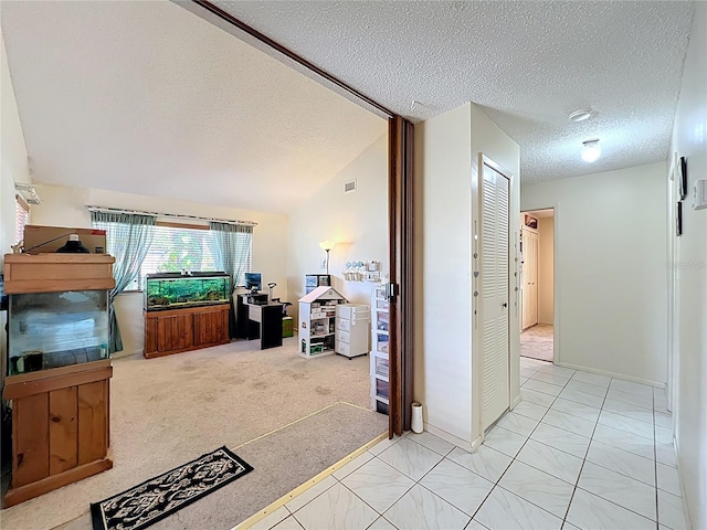 8346 Mattituck Cir, Orlando, FL 32829 - corridor with a textured ceiling and lofted ceiling