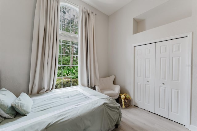9285 Wickham Way, Orlando, FL 32836 - bedroom featuring light wood-type flooring and a closet