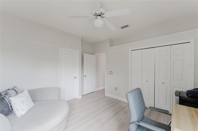 9285 Wickham Way, Orlando, FL 32836 - office space with light wood-style floors and a ceiling fan