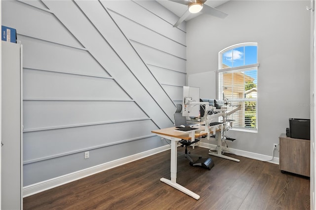 13924 Jomatt Loop, Winter Garden, FL 34787 - office space featuring wood finished floors and a ceiling fan