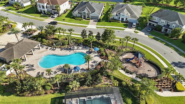 13924 Jomatt Loop, Winter Garden, FL 34787 - aerial perspective of suburban area with a pool area