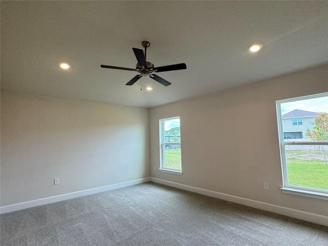 3891 Sagefield Dr, Harmony, FL 34773 - carpeted spare room featuring recessed lighting and ceiling fan