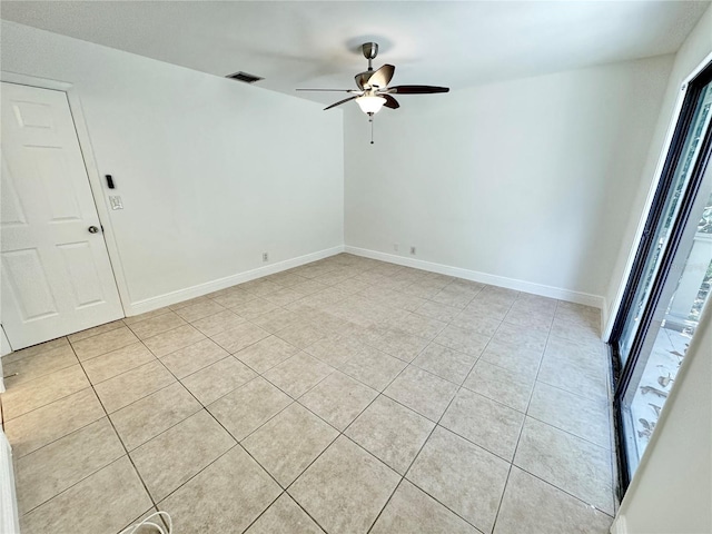 508 Sandtree, Palm Beach Gardens, FL 33403 - empty room featuring ceiling fan and light tile patterned flooring