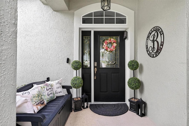 544 Lake Sumner Dr, Groveland, FL 34736 - property entrance featuring stucco siding