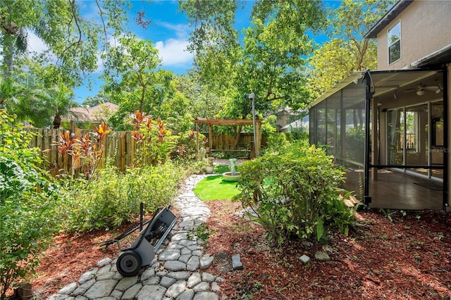 2794 Cullens Ct, Ocoee, FL 34761 - view of yard featuring a sunroom