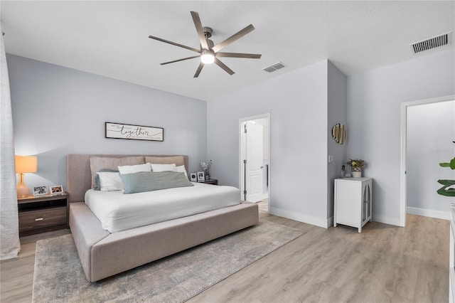 17676 Passionflower Cir, Clermont, FL 34714 - bedroom with light wood-type flooring and ceiling fan