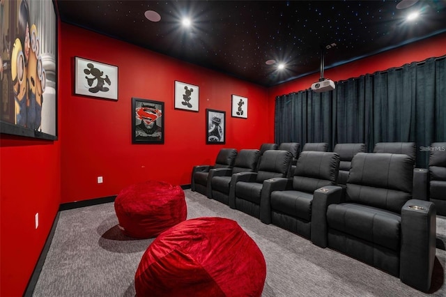 1526 Euston Dr, Reunion, FL 34747 - carpeted home theater room with recessed lighting