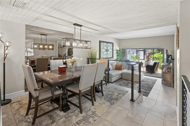 4203 Fairway Run, Tampa, FL 33618 - dining space with wood ceiling