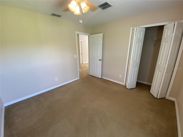 1227 Juniper Hammock St, Winter Garden, FL 34787 - unfurnished bedroom with carpet flooring, a closet, and ceiling fan