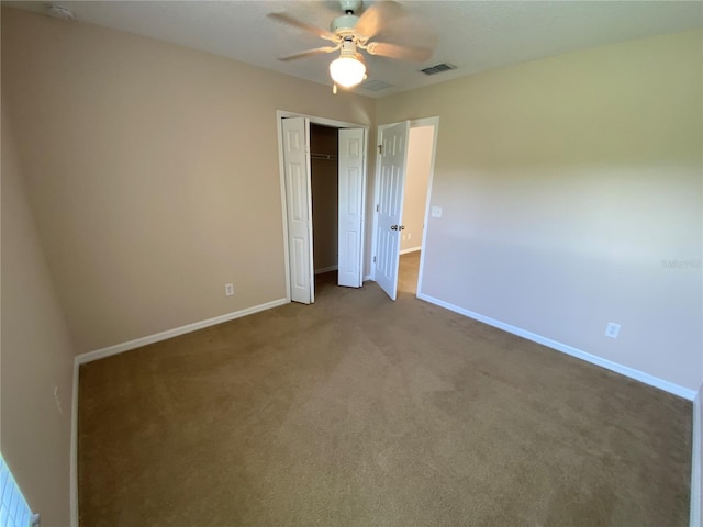 1227 Juniper Hammock St, Winter Garden, FL 34787 - unfurnished bedroom with carpet flooring, a closet, and ceiling fan