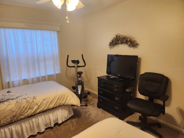 1626 Willow Run, Sebring, FL 33872 - carpeted bedroom featuring baseboards and ceiling fan