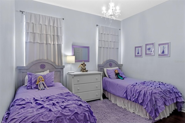2222 Wyndham Palms Way, Kissimmee, FL 34747 - carpeted bedroom with a chandelier