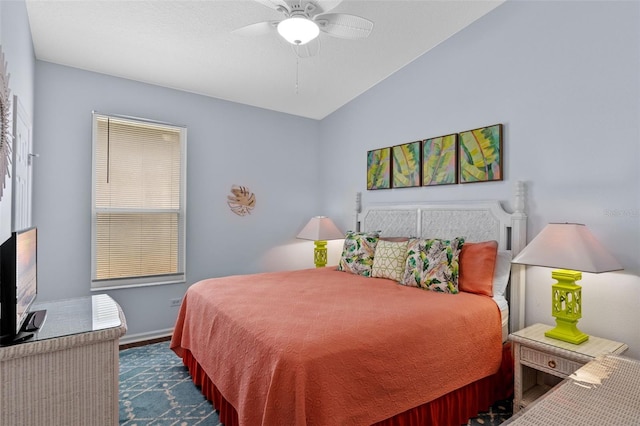 2222 Wyndham Palms Way, Kissimmee, FL 34747 - bedroom featuring lofted ceiling and a ceiling fan