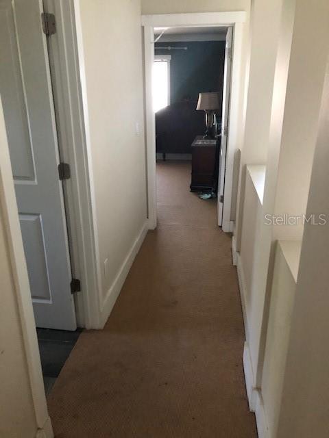310 W Lake Ave, Auburndale, FL 33823 - hallway with light colored carpet and baseboards