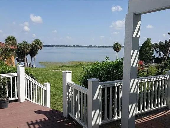 310 W Lake Ave, Auburndale, FL 33823 - wooden deck featuring a water view
