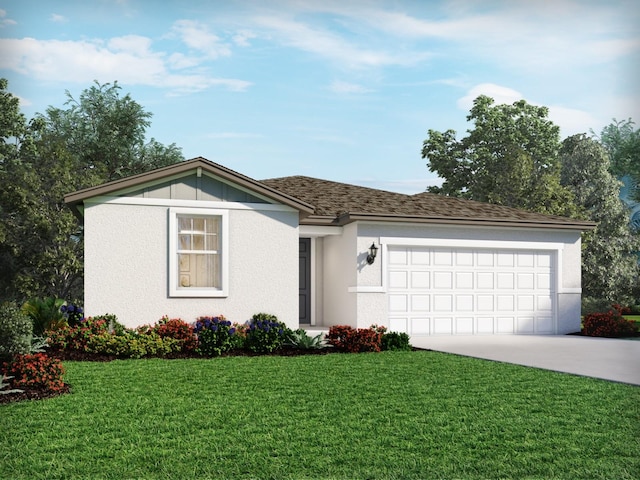 2074 Rosewood Dr, Bartow, FL 33830 - single story home featuring concrete driveway, a garage, a front lawn, and stucco siding