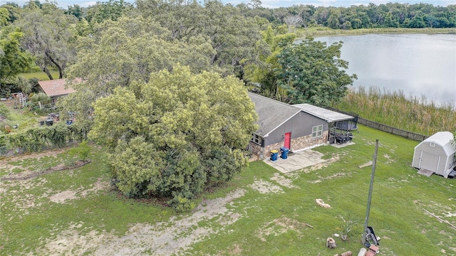 369 Bluff Lake Rd, Mascotte, FL 34753 - aerial view of property and surrounding area featuring a large body of water and a forest