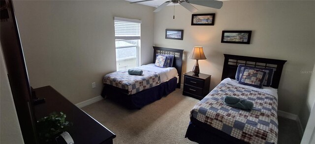 844 Suffolk Pl, Davenport, FL 33896 - bedroom featuring light colored carpet and ceiling fan