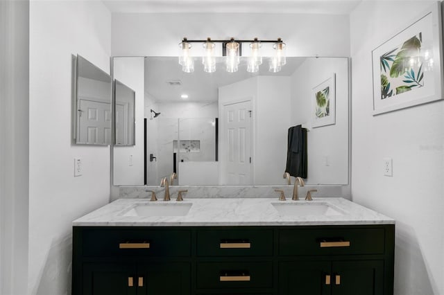 189 Blackstone Creek Rd, Groveland, FL 34736 - full bathroom featuring double vanity and a stall shower