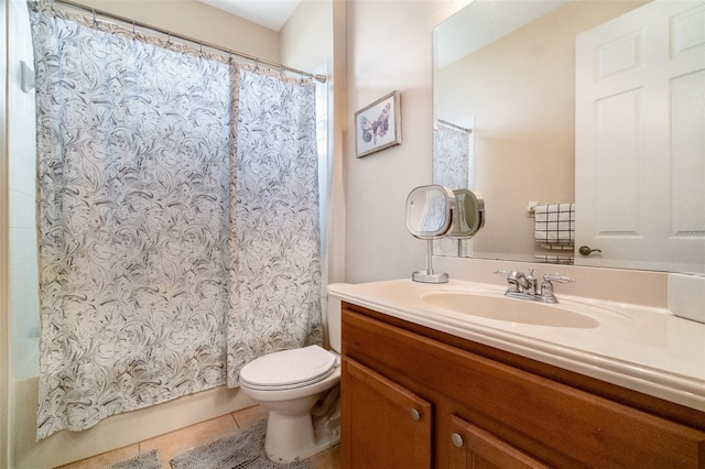 3896 Esplanade Ave, Port Orange, FL 32129 - full bath with tile patterned floors, vanity, and shower / tub combo