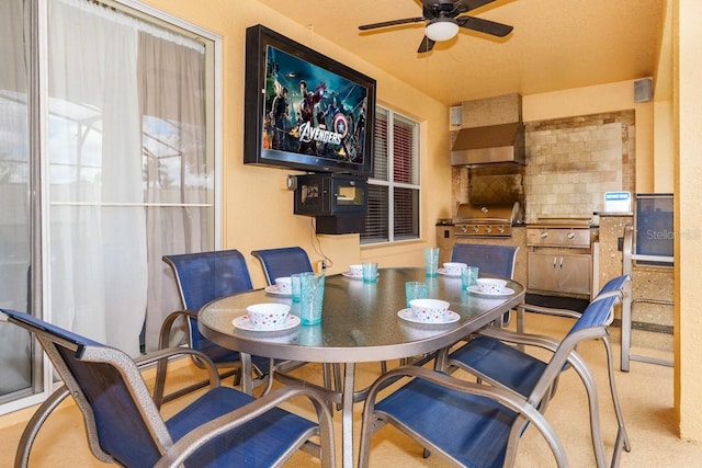 1428 Solana Cir, Davenport, FL 33897 - dining area featuring ceiling fan