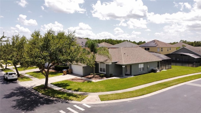 150 Barefoot Beach Way, Kissimmee, FL 34746 - view of front of property with concrete driveway, stucco siding, a residential view, and a front yard
