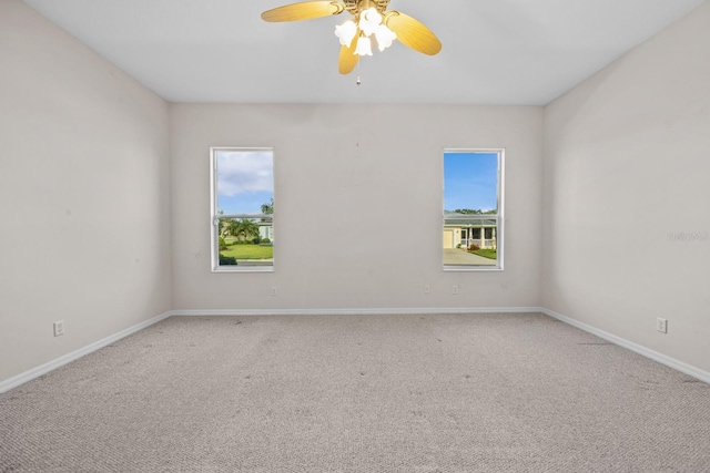 5339 Pond Crossing Pl, Leesburg, FL 34748 - carpeted spare room featuring plenty of natural light and a ceiling fan