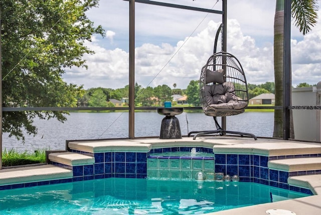 533 Quail Down Dr, Debary, FL 32713 - view of pool featuring a water view