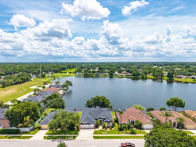 533 Quail Down Dr, Debary, FL 32713 - aerial view of residential area featuring a large body of water and a tree filled landscape