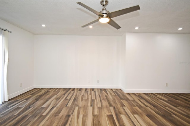 3057 Aaron Burr Ave Unit 1, Winter Park, FL 32792 - unfurnished room with wood finished floors, recessed lighting, and a ceiling fan