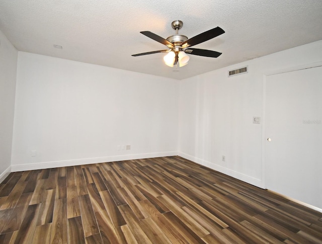 3057 Aaron Burr Ave Unit 1, Winter Park, FL 32792 - spare room with dark wood-style floors, a ceiling fan, and a textured ceiling