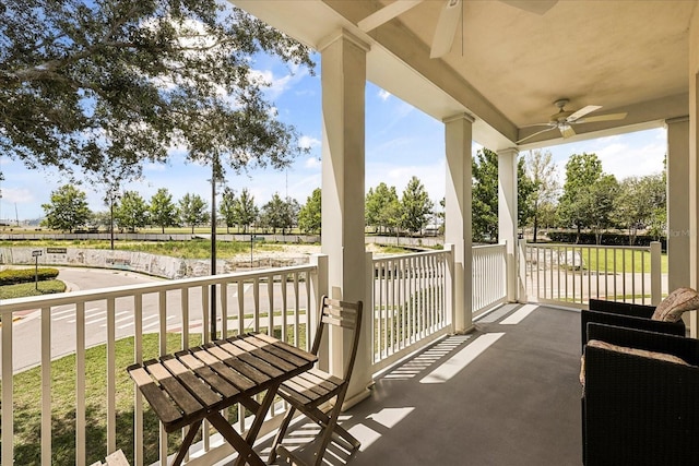 7509 Mourning Dove Cir Unit 204, Reunion, FL 34747 - covered porch with ceiling fan