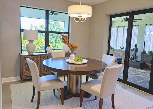 2729 Gabel Oak Dr, North Port, FL 34289 - dining area featuring ceiling fan